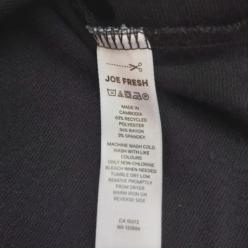 Joe Fresh Black Long Sleeve Top Relaxed Fit - Picture 5 of 5